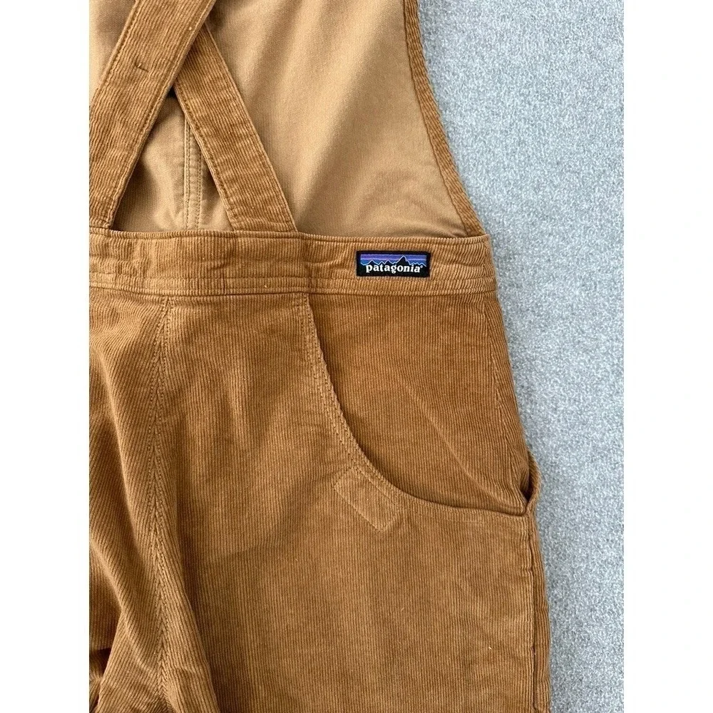 Patagonia Overalls Womens 10 Stand Up Corduroy Coriander Brown Cropped 56645 NEW